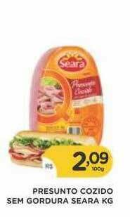 Supermercados Real Presunto Cozido Sem Gordura Seara oferta