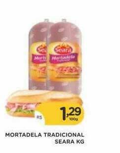 Supermercados Real Mortadela Tradicional Seara oferta