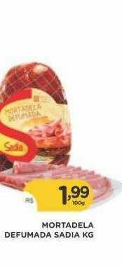 Supermercados Real Mortadela Defumada Sadia oferta