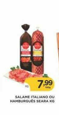 Supermercados Real Salame Italiano Ou Hamburguês Seara oferta