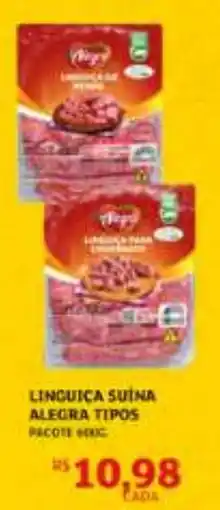 Assaí Atacadista Linguiça suína alegria tipos oferta