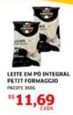 Leite em pó integral petit formaggio