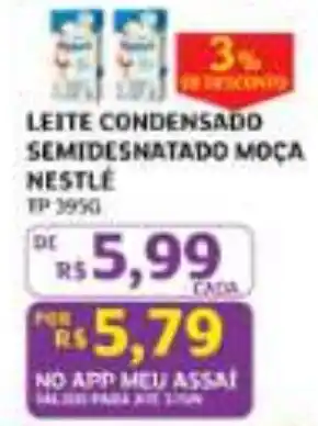 Assaí Atacadista leite condensado semidesnatado moça nestlé oferta
