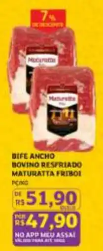 Assaí Atacadista Bife ancho bovino resfriado maturatta friboi oferta