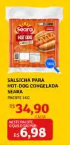 Assaí Atacadista Salsicha para hot-dog congelada seara oferta