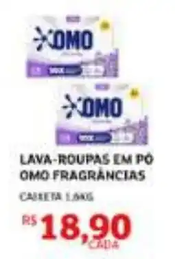 Assaí Atacadista lava-roupas em pó omo fragrâncias oferta