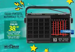 Lojas Cem Rádio portátil motobras 71/73 oferta