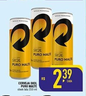 Mercantil Rodrigues Cerveja Skol puro malte 350ml oferta