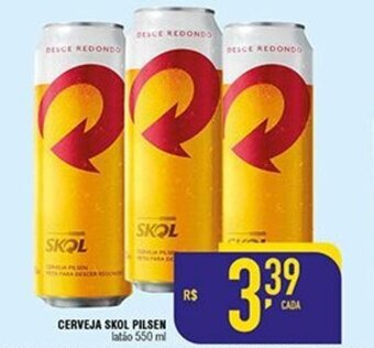 Mercantil Rodrigues Cerveja Skol Pilsen 550ml oferta