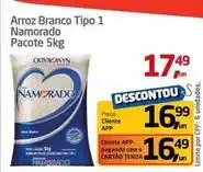 Tenda Atacado Namorado - arroz branco tipo 1 oferta