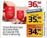 Tenda Atacado Montana - carne bovina capa de coxão mole ou capa de filé peça a vácuo oferta