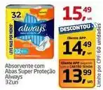 Tenda Atacado Always - absorvente com abas super proteção oferta