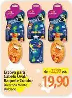 Atacadão Condor - escova para cabelo oval/raquete oferta