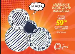 Lojas Cem Aparelho de jantar oxford margaridas oferta