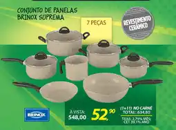 Lojas Cem Conjunto de panelas brinox suprema oferta