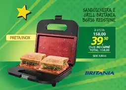 Lojas Cem Sanduicheira e grill britânia bgr16 redstone oferta