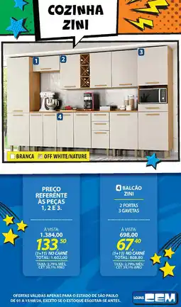 Lojas Cem Balcão zini oferta