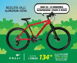 Lojas Cem Bicicleta colli aluminium siena oferta