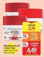 Atacadão Tabu - desodorante em creme oferta