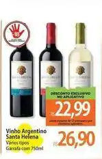 Atacadão Santa helena - vinho argentino oferta