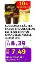Assaí Atacadista Chandelle - sobremesa láctea sabor chocolate ao leite ou branco oferta