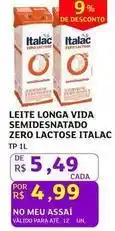 Assaí Atacadista Italac - leite longa vida semidesnatado zero lactose oferta