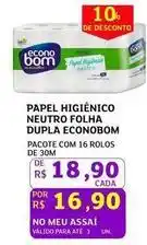 Assaí Atacadista Econobom - papel higiênico neutro folha dupla oferta