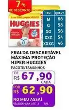 Assaí Atacadista Huggies - fralda descartável máxima proteção hiper oferta