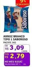 Assaí Atacadista Saboroso - arroz branco tipo 1 oferta