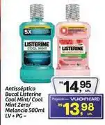 Fort Atacadista Listerine - antisséptico bucal cool mint/ cool mint zero/ melancia oferta