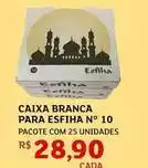 Assaí Atacadista Pacote - caixa branca para esfiha no 10 oferta
