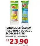 Assaí Atacadista Pacote - pano multiúso em rolo rosa ou azul scotch-brite oferta
