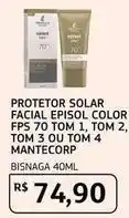 Assaí Atacadista Episol - protetor solar facial color fps 70 tom 1, tom 2, tom 3 ou tom 4 mantecorp oferta
