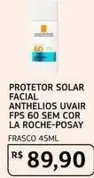 Assaí Atacadista Solar - protetor facial anthelios uvair fps 60 sem cor la roche-posay oferta