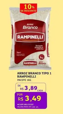 Assaí Atacadista Ouro branco - arroz tipo 1 oferta