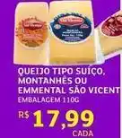 Assaí Atacadista São vicente - queijo tipo suico, montanhes ou emmental oferta