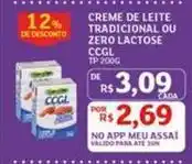 Assaí Atacadista Ccgl - creme de leite tradicional ou zero lactose oferta
