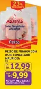 Assaí Atacadista Mauricéa - peito de frango com osso congelado oferta