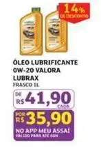 Assaí Atacadista Lubrax - óleo lubrificante 0w-20 valora oferta