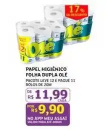 Assaí Atacadista Olé - papel higiênico folha dupla oferta