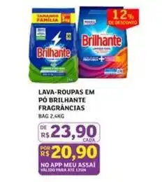 Assaí Atacadista Brilhante - lava-roupas em pó fragrâncias oferta