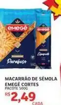 Assaí Atacadista Emegê - macarrão de semola cortes oferta