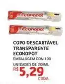Assaí Atacadista Econobom - copo descartável transparente oferta