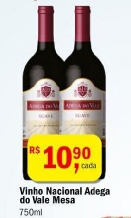 Ultrabox Vinho Nacional Adega do Vale Mesa 750ml oferta
