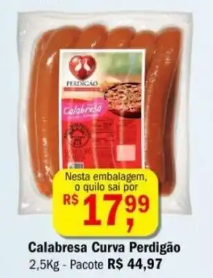 Ultrabox Calabresa Curva Perdigao 2.5kg oferta