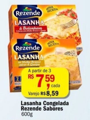 Ultrabox Lasanha Congelada Rezende Sabores 600g oferta
