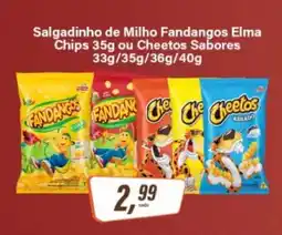 Rede Supermarket Salgadinho de Milho Fandangos Elma Chips 35g ou Cheetos Sabores 33g/35g/36g/40g oferta