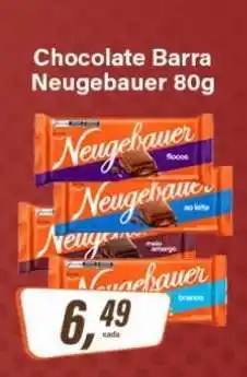 Rede Supermarket Chocolate Barra Neugebauer 80g oferta
