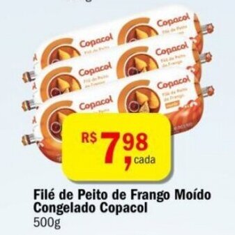 Ultrabox File de Peito de Frango Moido Congelado Copacol 500g oferta