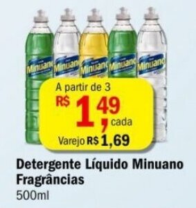 Detergente Liquido Minuano fragrancias 500ml